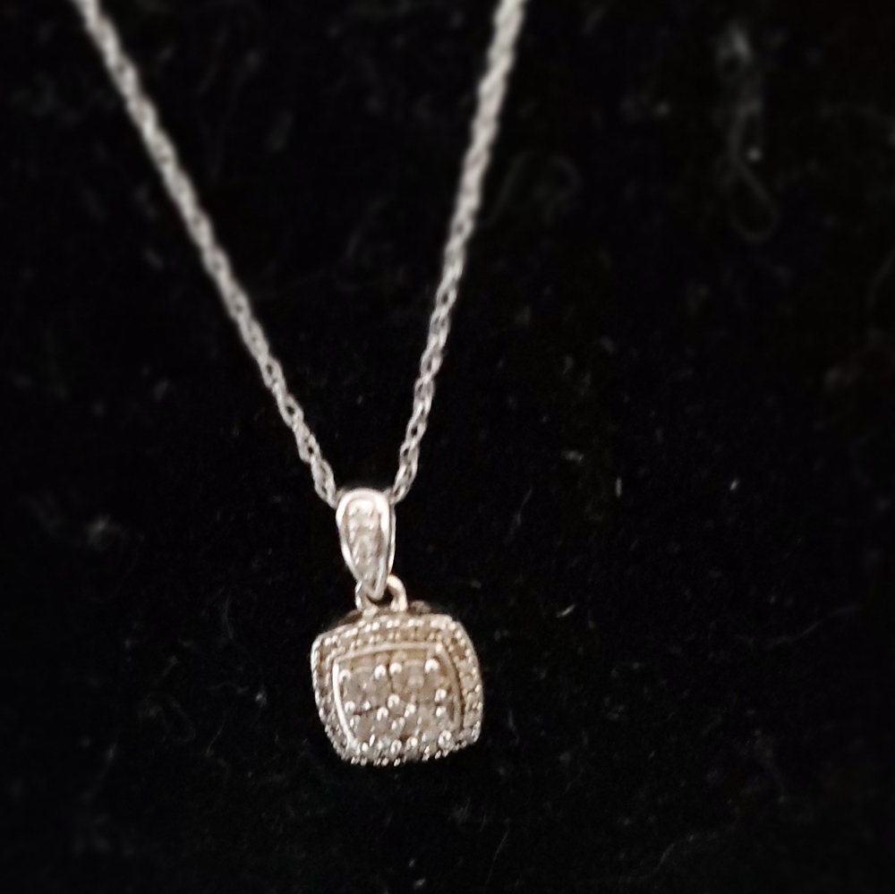 Jane Semour Open Heart Collection Diamond Pendant Necklace - Picture 5 of 5